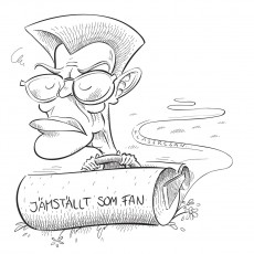 Q – Tiina Rosenberg. Karikatyr: Linus Edenwall. Q – Tiina Rosenberg. Karikatyr: Linus Edenwall.