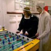 Innan det är dags att gå upp på scen spelar Vilhelm Erövraren och Kungen av England lite fotbollsspel. Foto: Lukas Norrsell