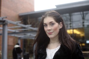 Hannah Maria Skoglund från Humanistiska och teologiska studentkåren. Foto: Lukas Norrsell.