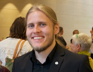 Oskar Johansson, vice ordförande för HTS med utbildningsansvar. Foto: Casper Danielsson